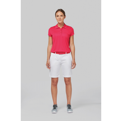 Polo interlock de manga corta mujer