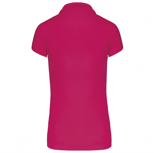 fuchsia Polo interlock de manga corta mujer
