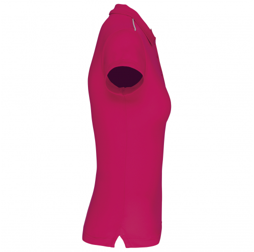fuchsia Polo interlock de manga corta mujer