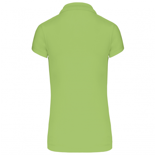lime Polo interlock de manga corta mujer