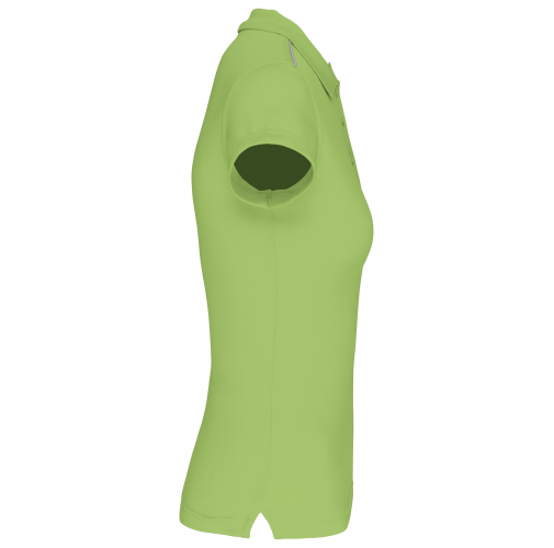 lime Polo interlock de manga corta mujer