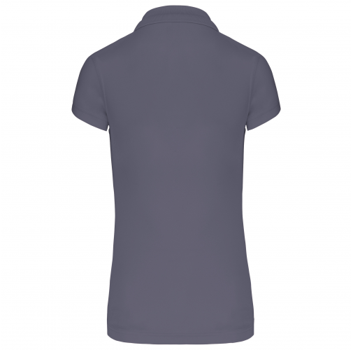 sporty grey Polo interlock de manga corta mujer