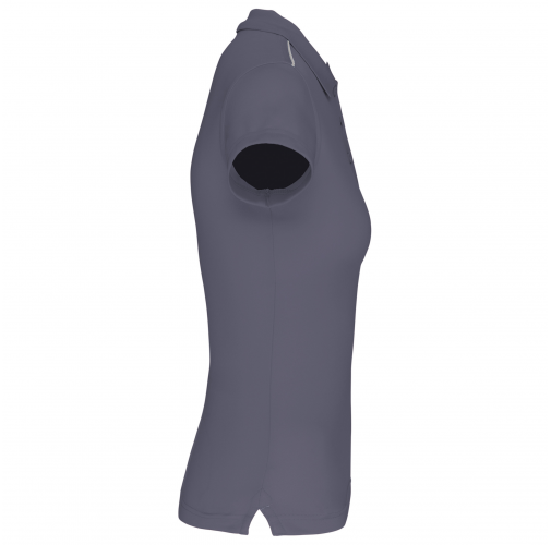 sporty grey Polo interlock de manga corta mujer