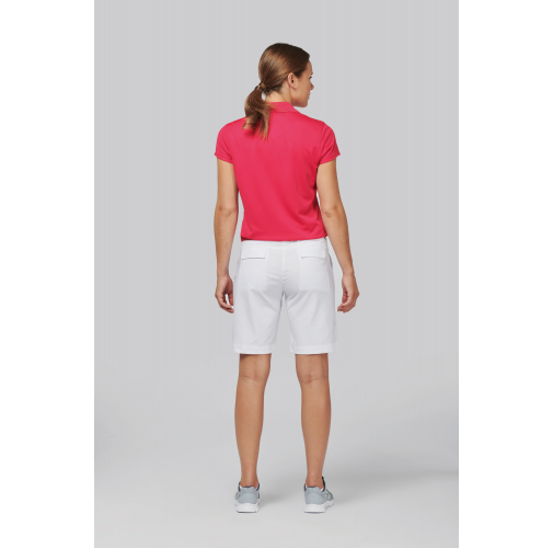 Polo interlock de manga corta mujer