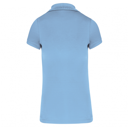sky blue Polo interlock de manga corta mujer