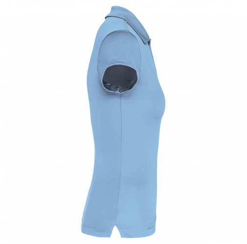 sky blue Polo interlock de manga corta mujer