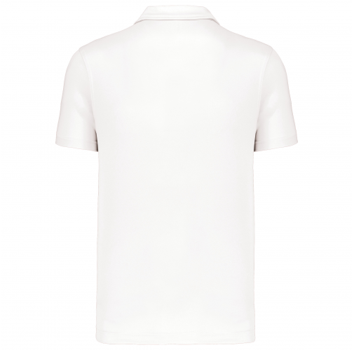 white Polo deportivo manga corta hombre