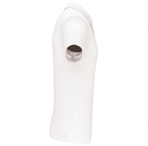 white Polo deportivo manga corta hombre