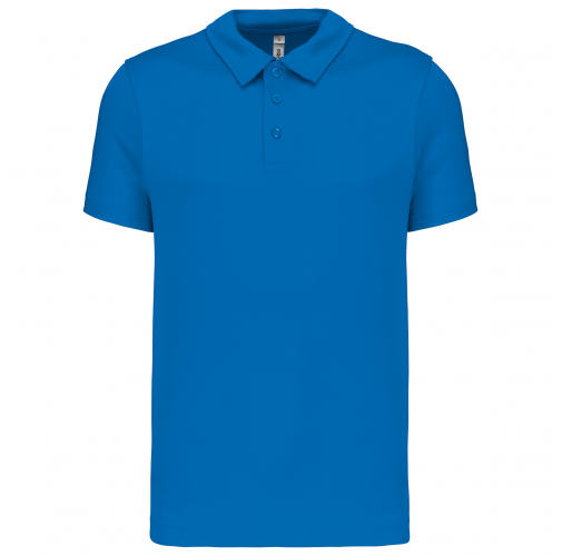 aqua blue Polo deportivo manga corta hombre