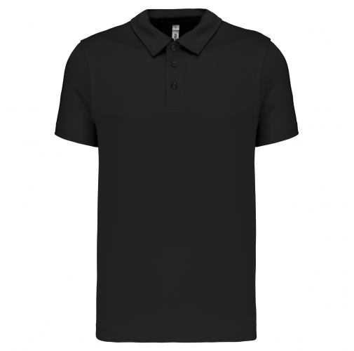 black Polo deportivo manga corta hombre