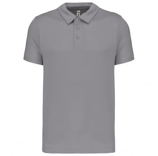 fine grey Polo deportivo manga corta hombre