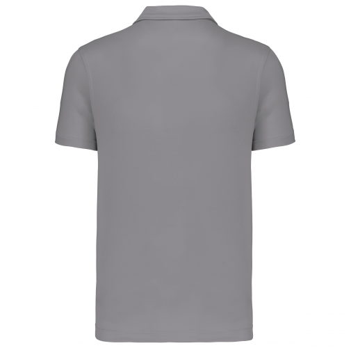 fine grey Polo deportivo manga corta hombre