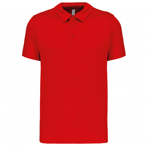 red Polo deportivo manga corta hombre