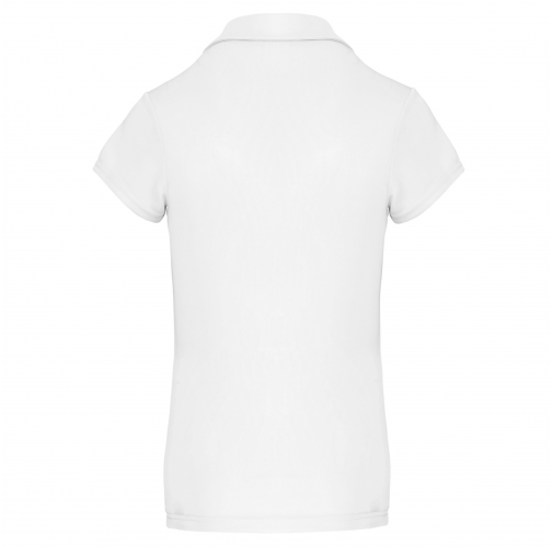 white Polo deportivo manga corta mujer