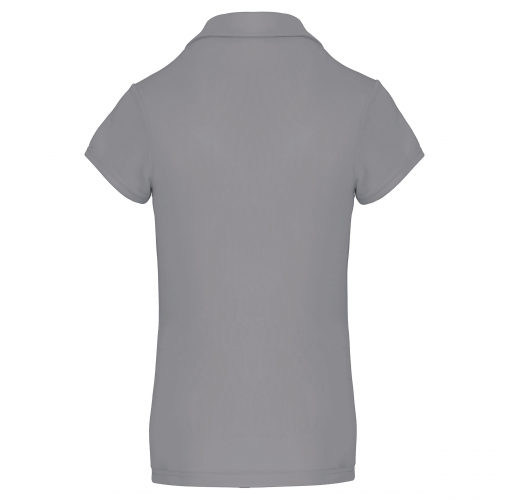 fine grey Polo deportivo manga corta mujer