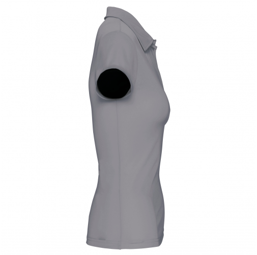 fine grey Polo deportivo manga corta mujer