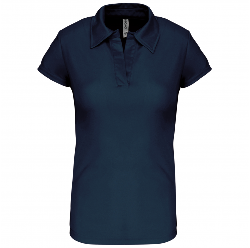 navy Polo deportivo manga corta mujer