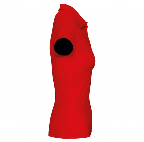 red Polo deportivo manga corta mujer