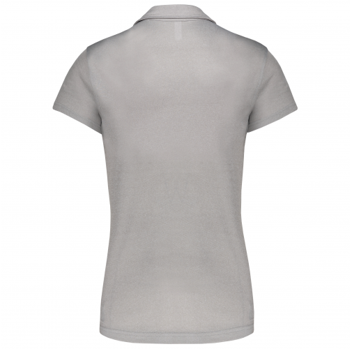 grey melange Polo deportivo manga corta mujer