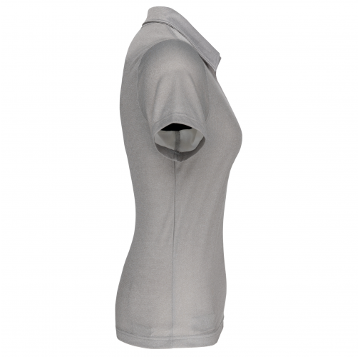grey melange Polo deportivo manga corta mujer