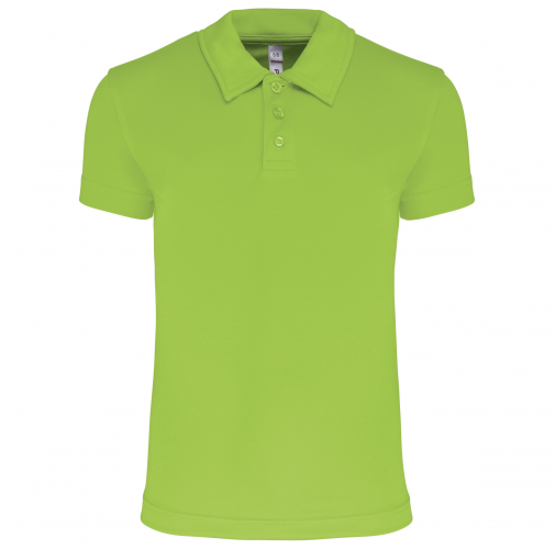 lime Polo deportivo manga corta niños