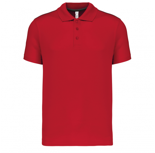 sporty red Polo de manga corta niños