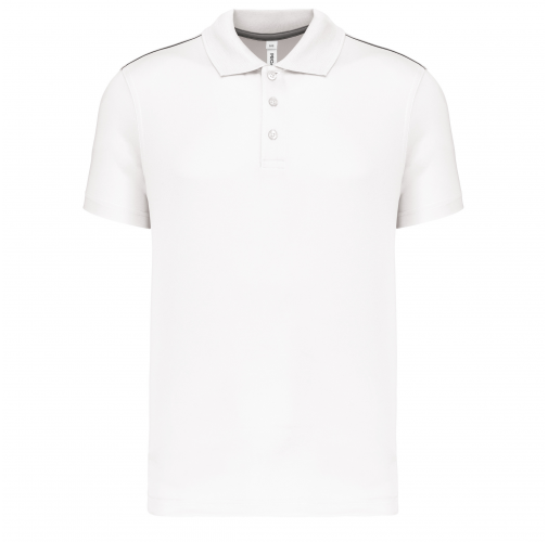 white Polo de manga corta niños