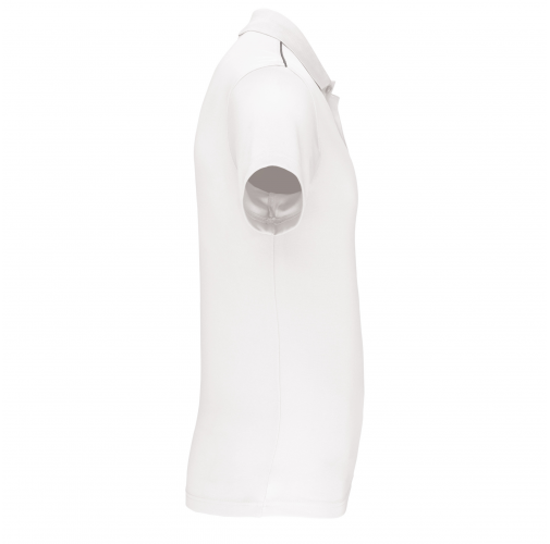 white Polo de manga corta niños