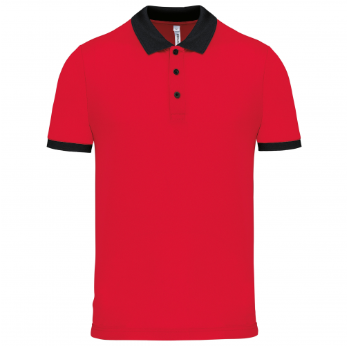 red / black Polo piqué performance hombre