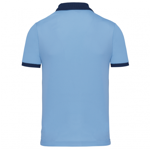 sky blue / sporty navy Polo piqué performance hombre