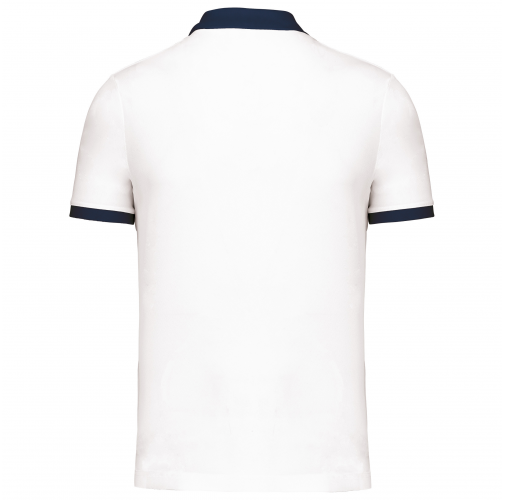 white / sporty navy Polo piqué performance hombre