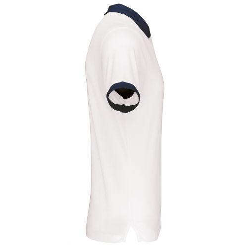 white / sporty navy Polo piqué performance hombre