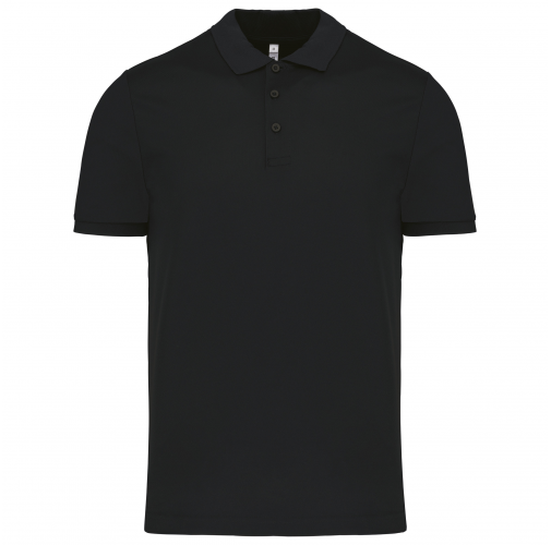 black Polo piqué performance hombre