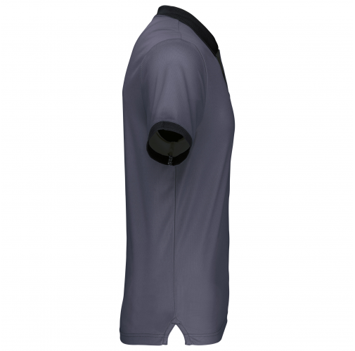 sporty grey / black Polo piqué performance hombre