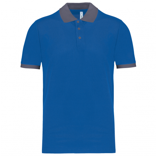 sporty royal blue / sporty grey Polo piqué performance hombre
