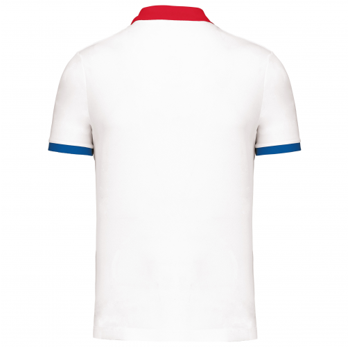 white / red / sporty royal blue Polo piqué performance hombre