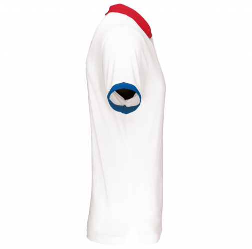 white / red / sporty royal blue Polo piqué performance hombre