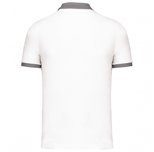 white / sporty grey Polo piqué performance hombre