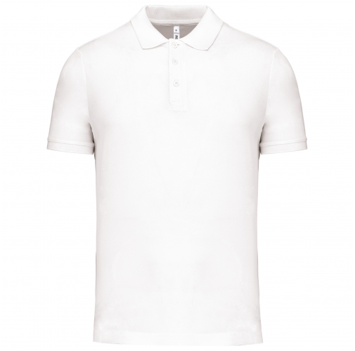white Polo piqué performance hombre