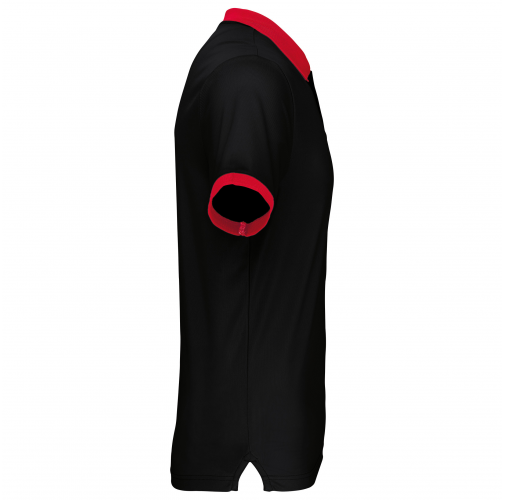 black / red Polo piqué performance hombre
