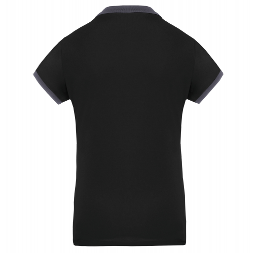 black / sporty grey Polo piqué performance mujer