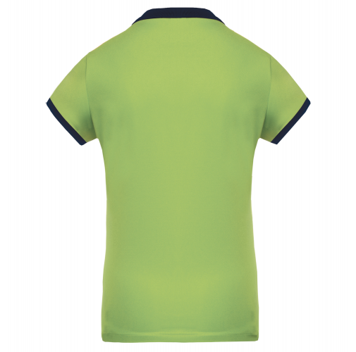 lime / sporty navy Polo piqué performance mujer