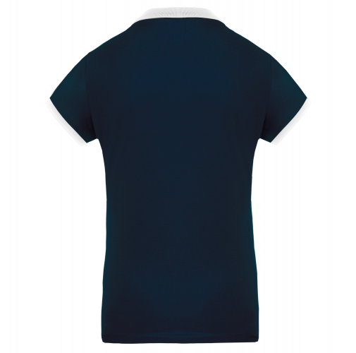 sporty navy / white Polo piqué performance mujer