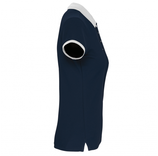 sporty navy / white Polo piqué performance mujer