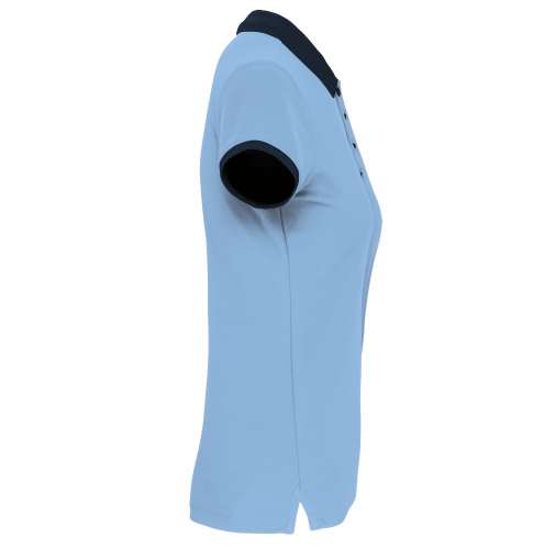 sky blue / sporty navy Polo piqué performance mujer