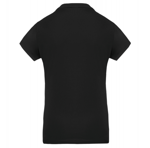 black Polo piqué performance mujer