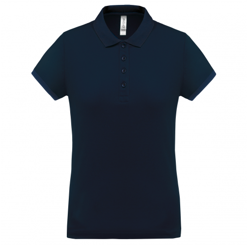 sporty navy Polo piqué performance mujer
