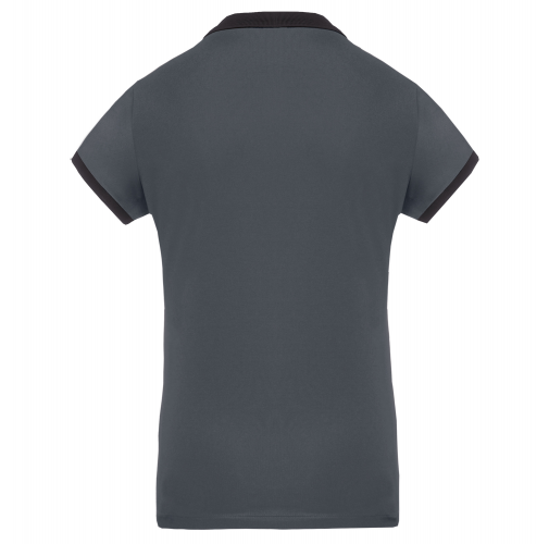 sporty grey / black Polo piqué performance mujer