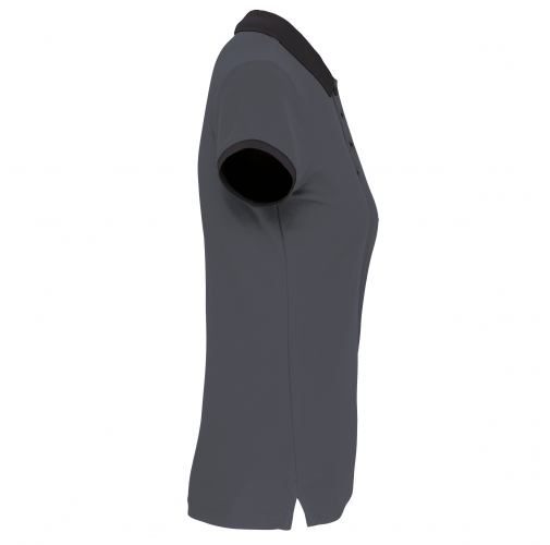 sporty grey / black Polo piqué performance mujer