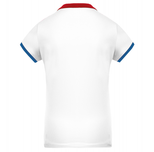 white / red / sporty royal blue Polo piqué performance mujer